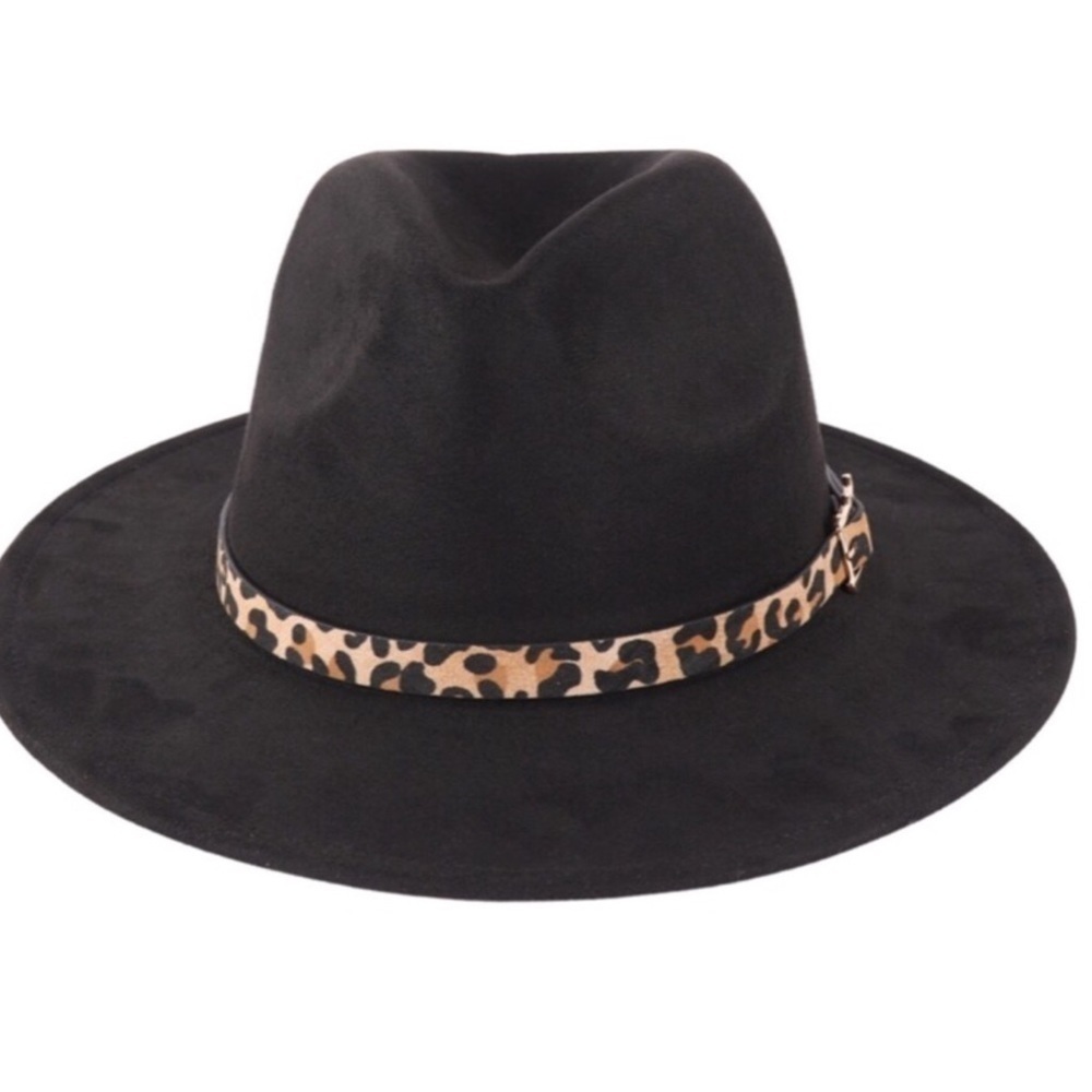Riah leopard belted felt fedora - Picture 3 of 4